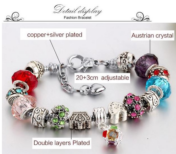 Crystal Charm Bracelet