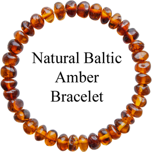 Natural Baltic Amber Healing Adult Bracelet