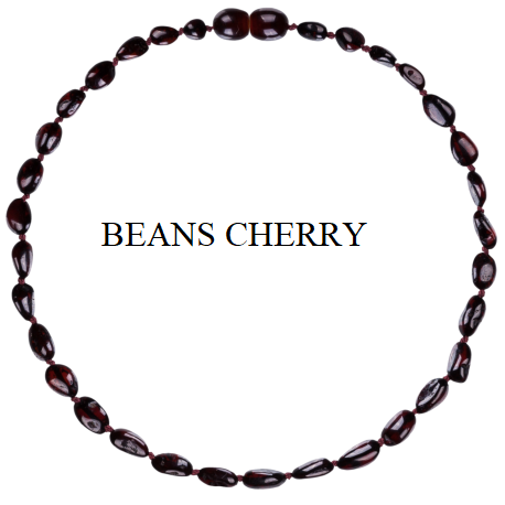 Baby Teething Amber Necklace Cherry