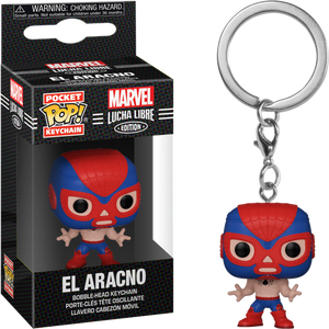 Funko Pocket Pop Marvel:( Lucha Libre Edition)- El Aracno Spider-Man Vinyl Keychain