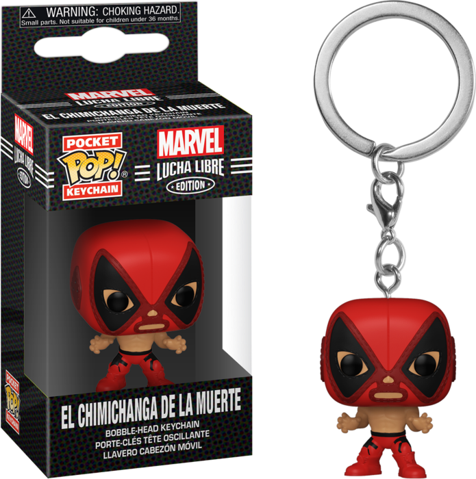 Funko Pocket Pop Vinyl Keychain- ( Lucha Libre Edition)- El Chimichanga De La Muerte Deadpool