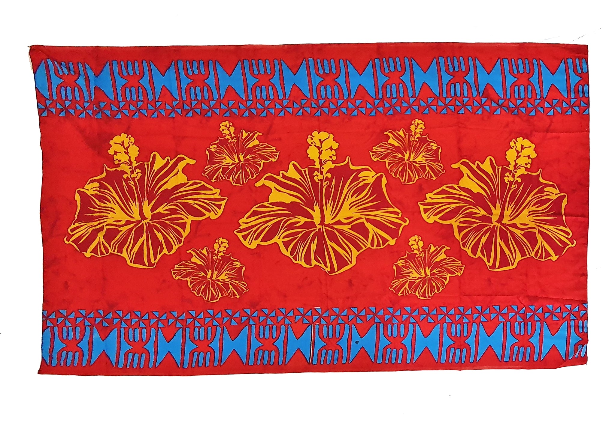 Sarong Hibiscus Red