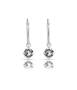 Swarovski Clear Crystal Sterling Silver Sleeper Earrings