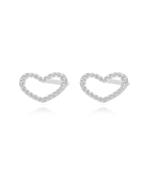 Sterling Silver Heart Studs