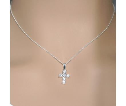 Sterling Silver Chain with CZ Cross