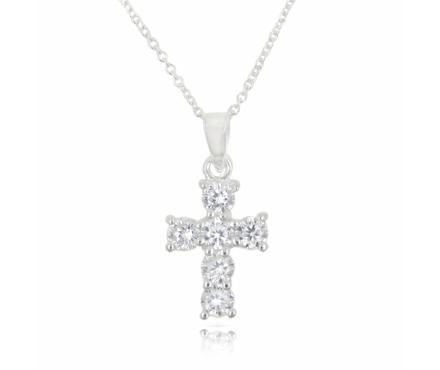 Sterling Silver Chain with CZ Cross