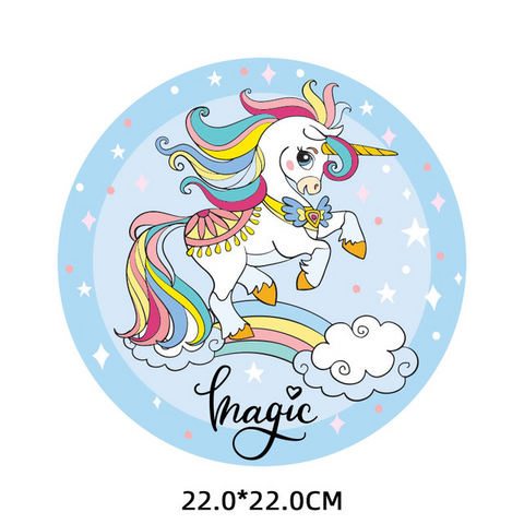 Heat Transfer Sticker- Unicorn Magic Blue