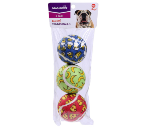 Paws & Claws Collection Tennis Balls 3pk