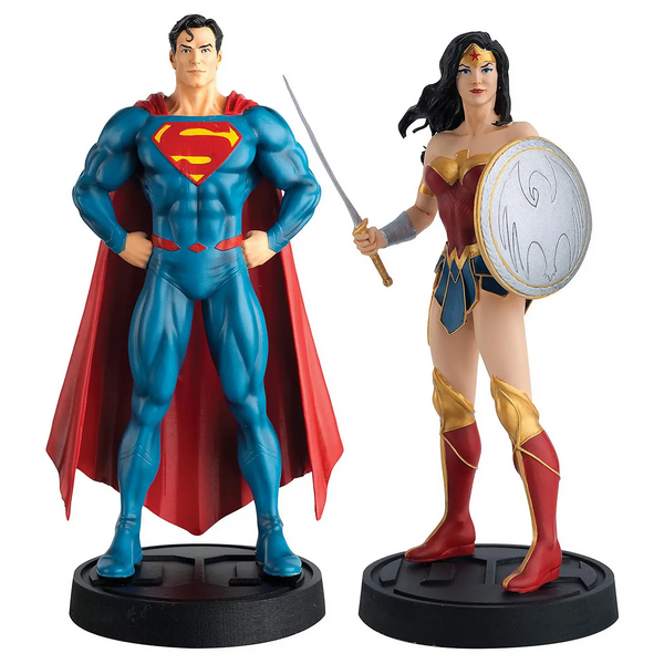 DC Superman & Wonder Woman Illustrated Guide WITH 2 Figures by Eagle Moss