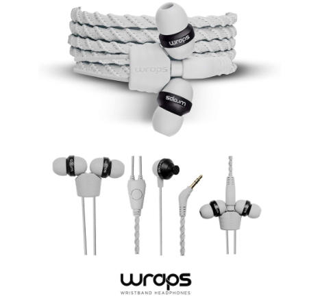 Wraps Wristband Headphones w/ Microphone (Assorted)